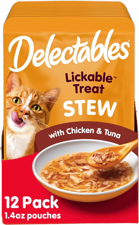 Delectables-Lickable-Treat-Stew-Wet-Cat-Treat-with-Real-Chicken-&-Tuna,-Food-Topper,-585