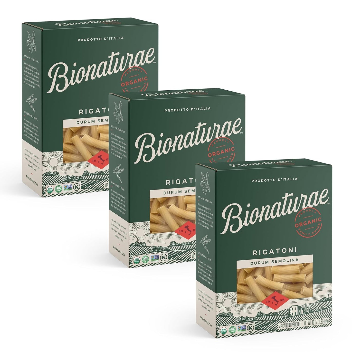 Bionaturae-Rigatoni-Pasta-Noodles---Durum-Semolina-Pasta,-Kosher,-Protein,-369