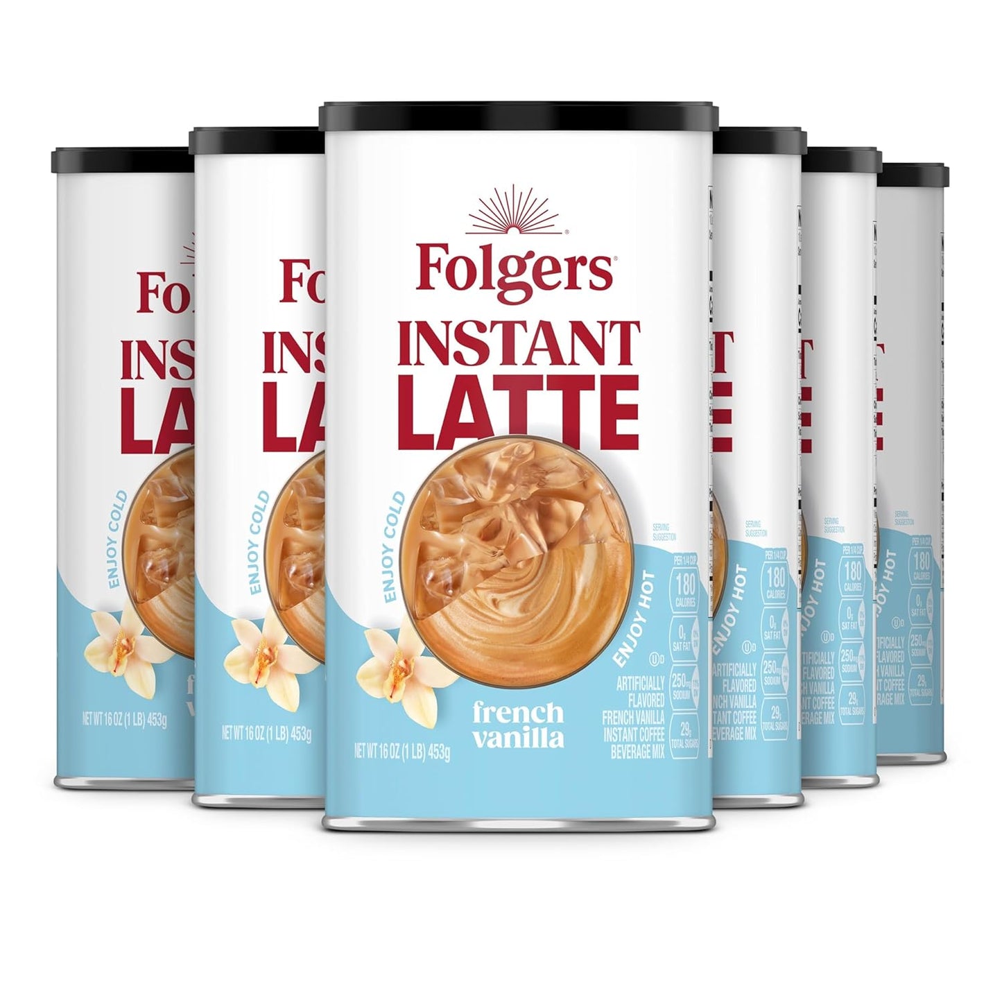 Folgers-French-Vanilla-Flavored-Instant-Latte,-16-Ounce-(Pack-of-6)-----2551