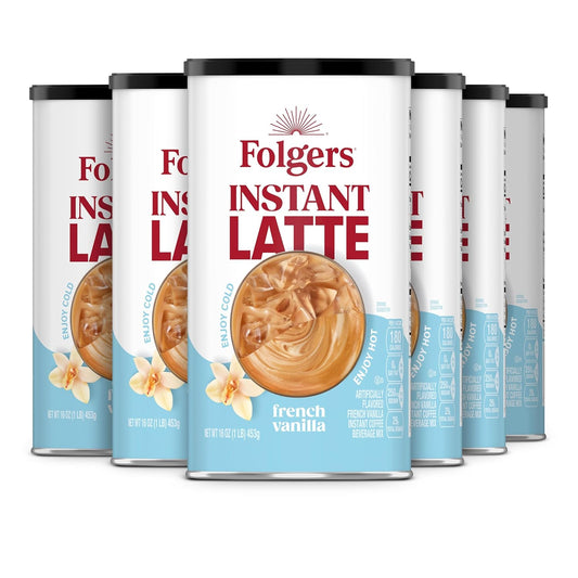 Folgers-French-Vanilla-Flavored-Instant-Latte,-16-Ounce-(Pack-of-6)-----2551