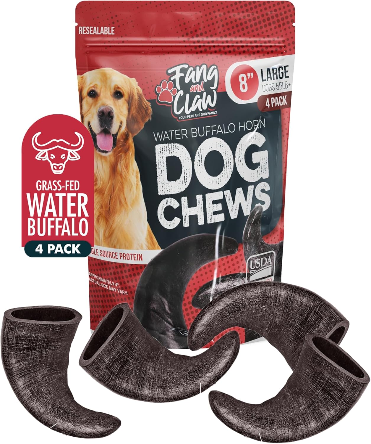 Water-Buffalo-Horn-Dog-Chew-4-Pack---Large-8"---Natural-1870