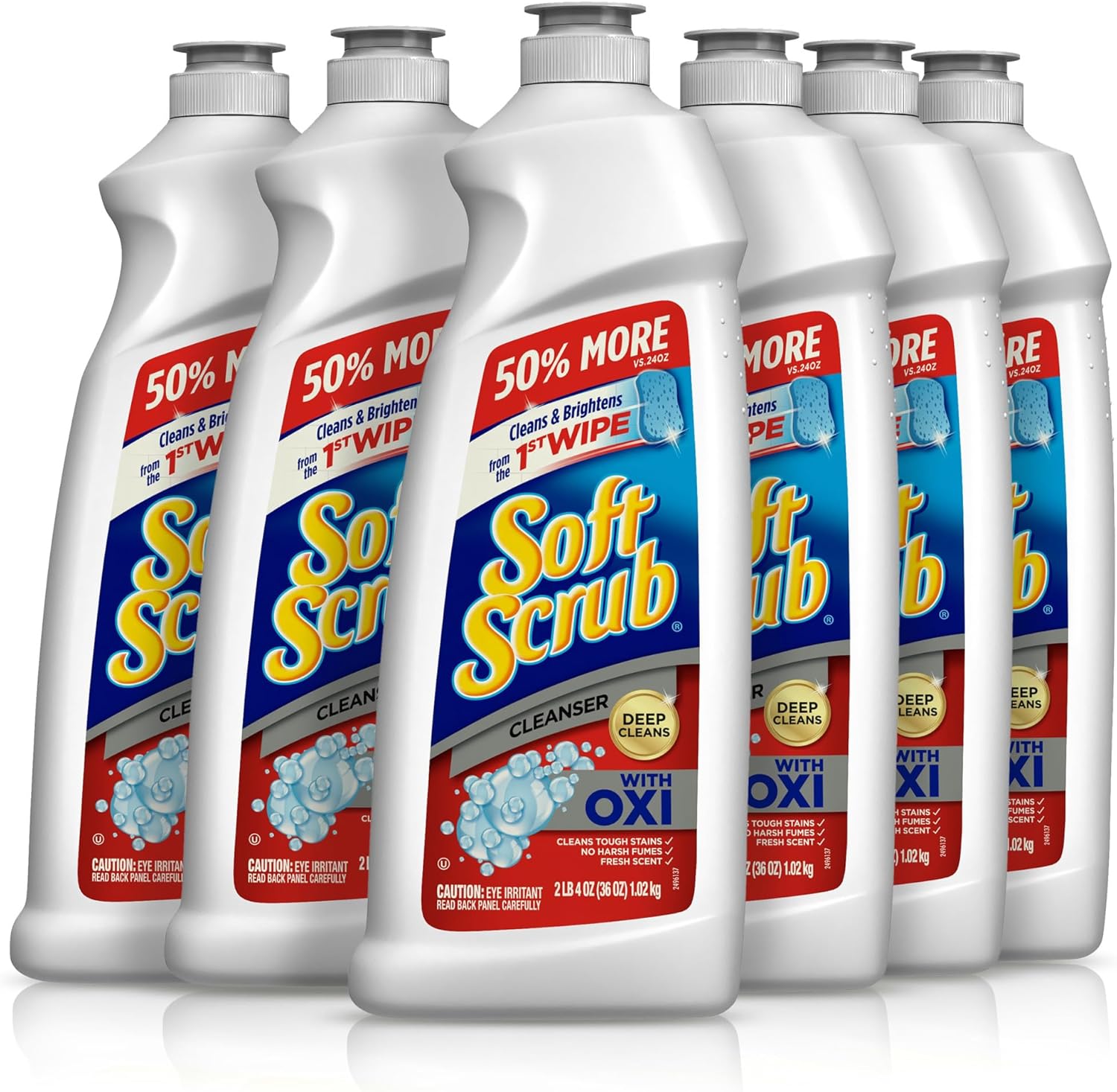 Soft-Scrub-Multi-Purpose-Kitchen-and-Bathroom-Cleanser-with-Oxi,-36-Ounce-(Pack-of-6)---524