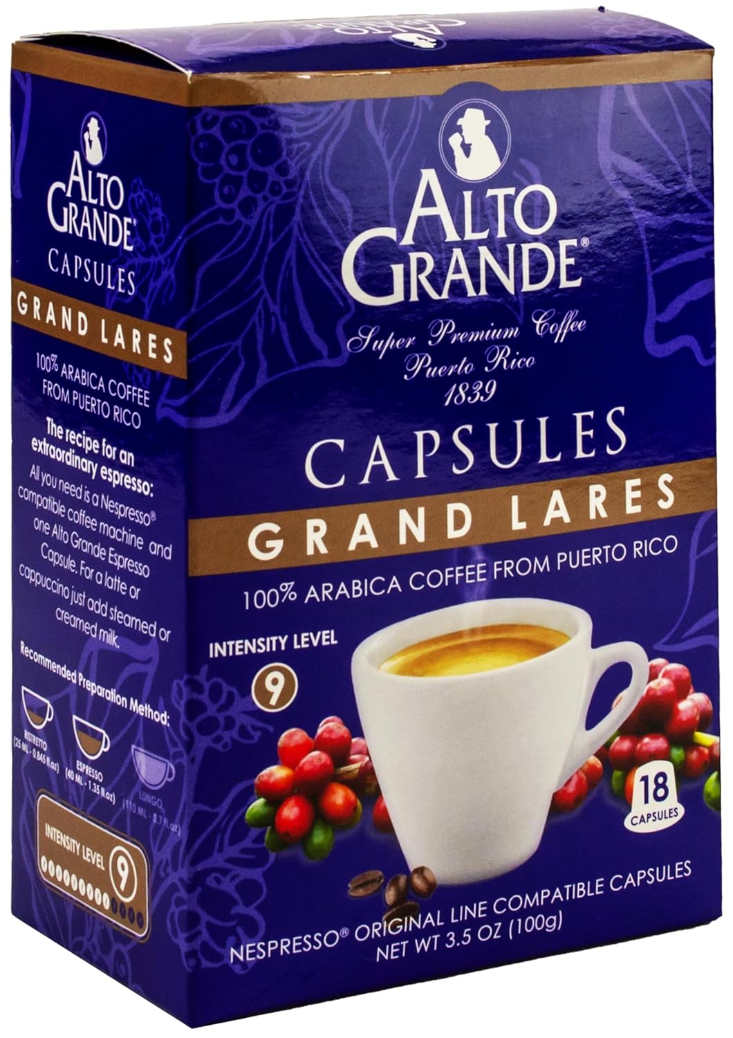 Alto-Grande-Cápsulas-súper-premium-para-máquinas-Nespresso,-café-1-arábica-Puerto10