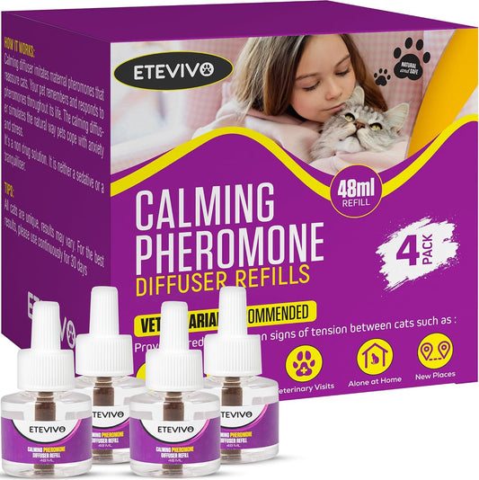 Cat-Calming-Pheromone-Diffuser-4-Pack-Cat-Calming-Diffuser-Refills-Anxiety-Relief-Comfort-1047