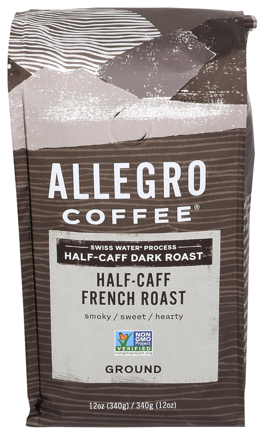 Allegro-Coffee-Half-Caff,-café-molido-tostado-francés,-12-oz----2874