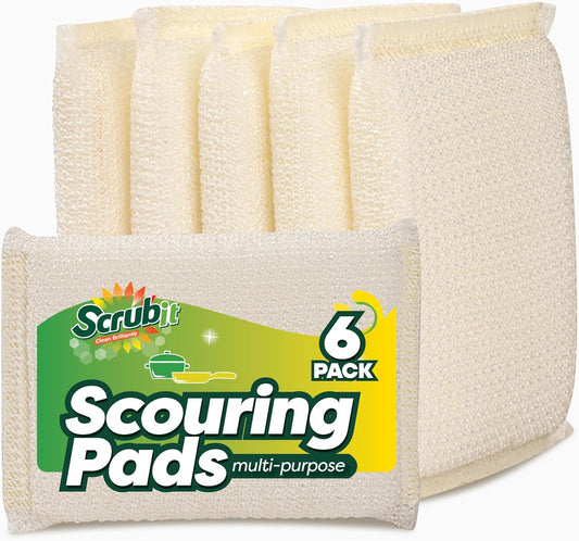6-Scrub-Sponges-Kitchen-by-SCRUBIT,-Multi-Purpose-Scouring-Pads,-Non-Scratch-3402