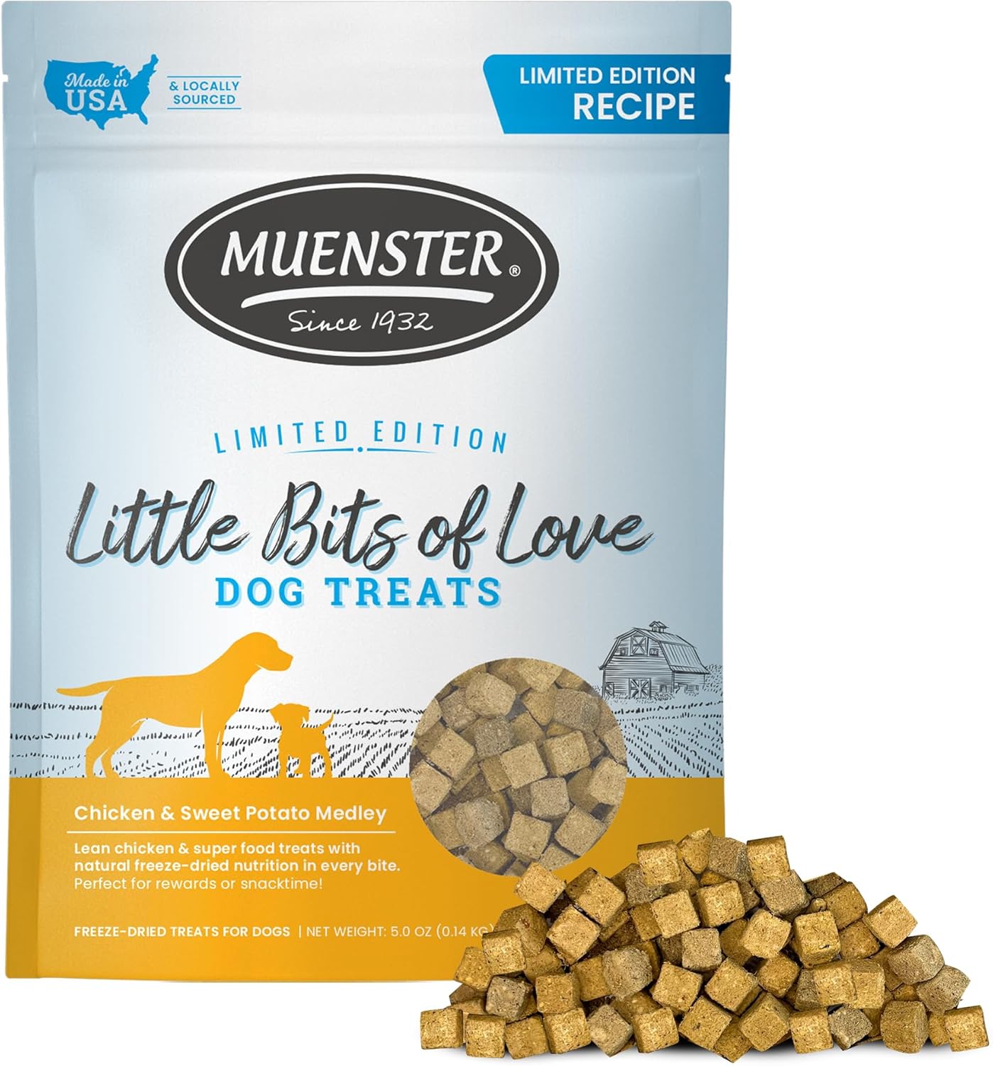 Muenster-Chicken-&-Sweet-Potato-Freeze-Dried-Dog-Treats-(5oz)---Healthy-Coat,-936