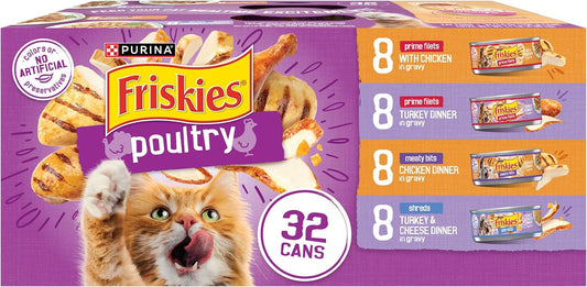 Purina-Friskies-Gravy-Wet-Cat-Food-Variety-Pack,-Poultry-Shreds,-Meaty-Bits-and-2041
