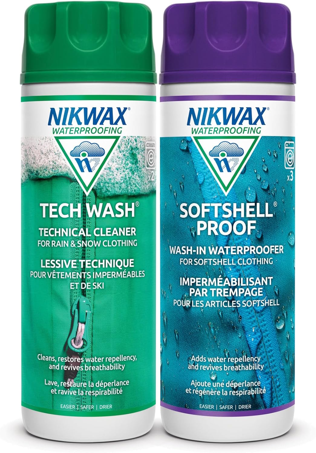 Nikwax-Softshell-Cleaning-&-Waterproofing-Duo-Pack-,-20-oz.-/-3573