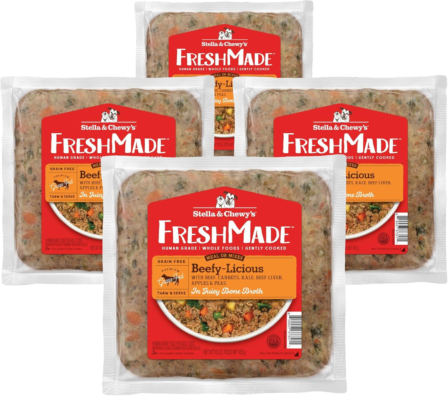 Stella-&-Chewy's-FreshMade-Frozen-Fresh-Grain-Free-Beefy-Licious-Dog-Food,-16-oz-Pouch-(Pack-848