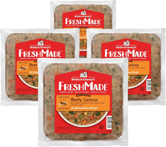 Stella-&-Chewy's-FreshMade-Frozen-Fresh-Grain-Free-Beefy-Licious-Dog-Food,-16-oz-Pouch-(Pack-848