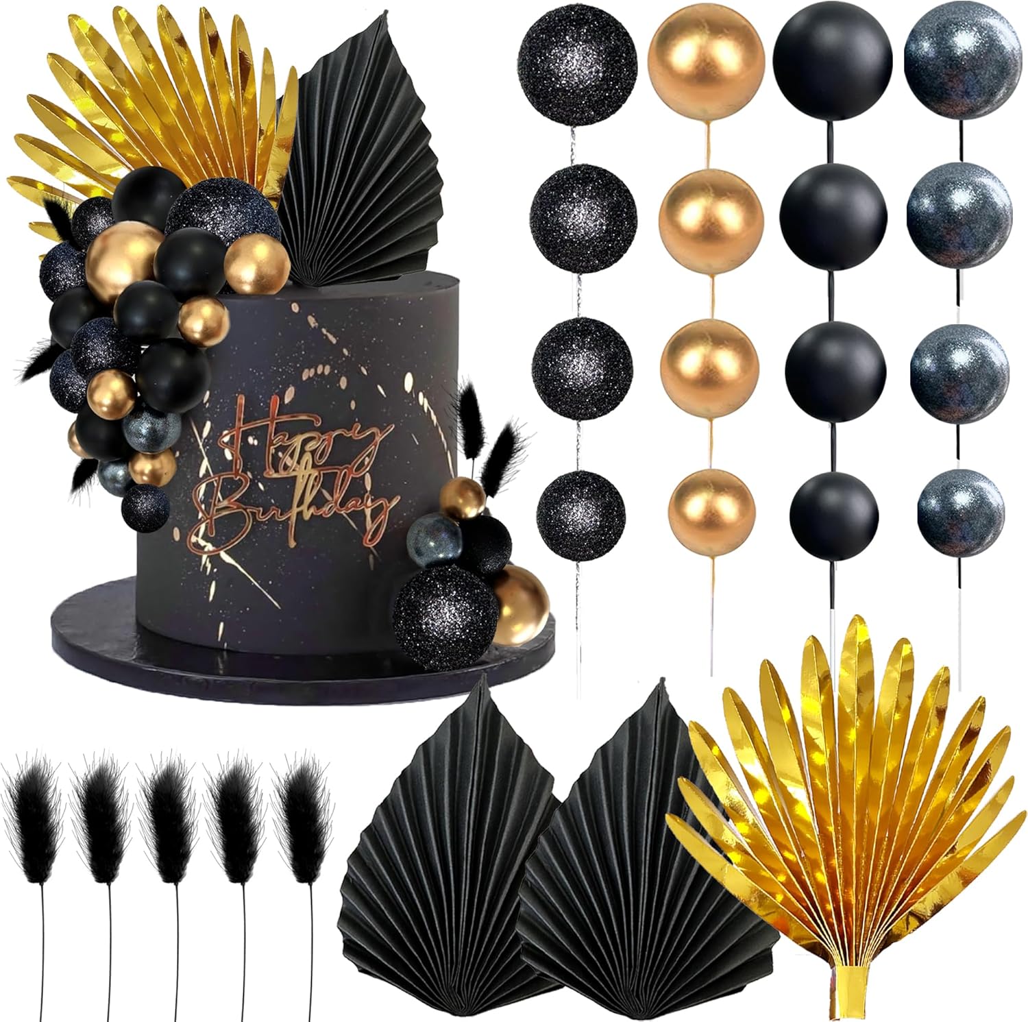 Balls-Cake-Toppers-Palm-Leaves-Cake-Decorations-1715