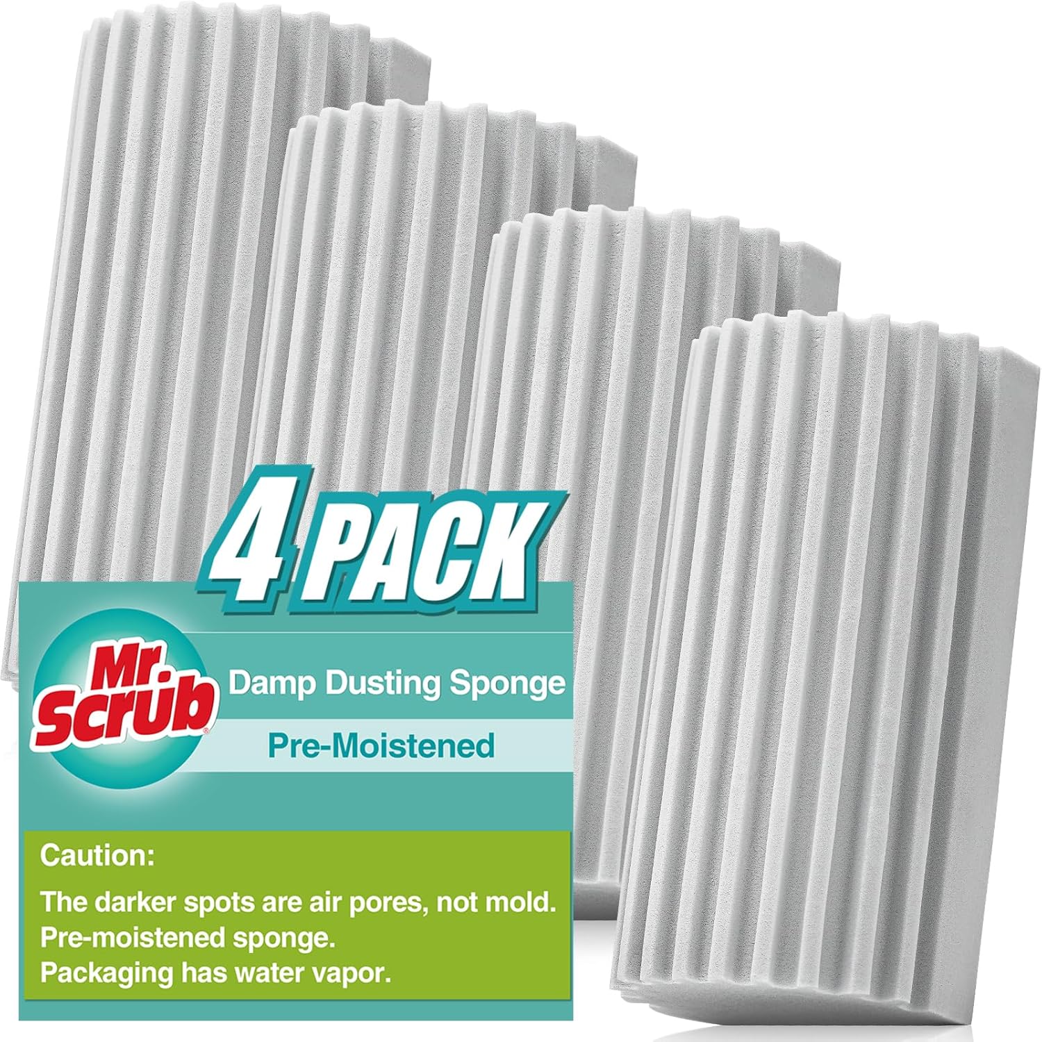 4-Pack-Damp-Dusting-Sponge-Duster,-Grey-Dust-Cleaning-Sponge,-5467