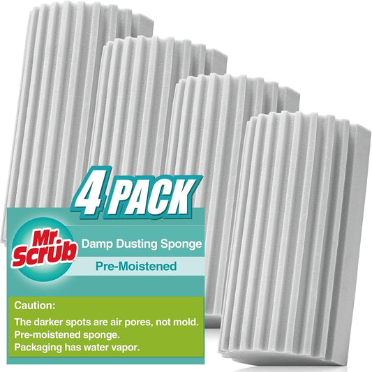 4-Pack-Damp-Dusting-Sponge-Duster,-Grey-Dust-Cleaning-Sponge,-5467