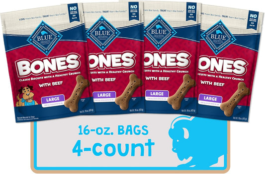 Blue-Buffalo-Bones-Natural-Crunchy-Dog-Treats-Large-Dog-Biscuits-Beef,-Bag,-2058