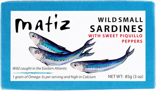 Matiz-Sardinillas-con-pimientos-del-piquillo---Sardinas-bebé-3-onzas-(paquete-12)-688