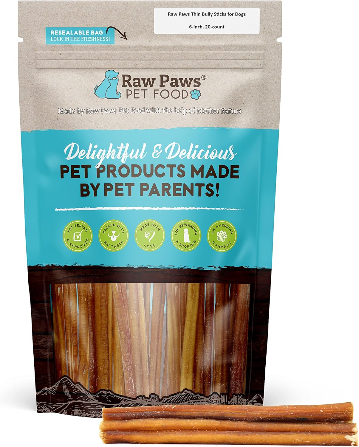 Raw-Paws-Thin-Bully-Sticks-for-Small-Dogs,-6-Inch-(20-Count)---Odor-930