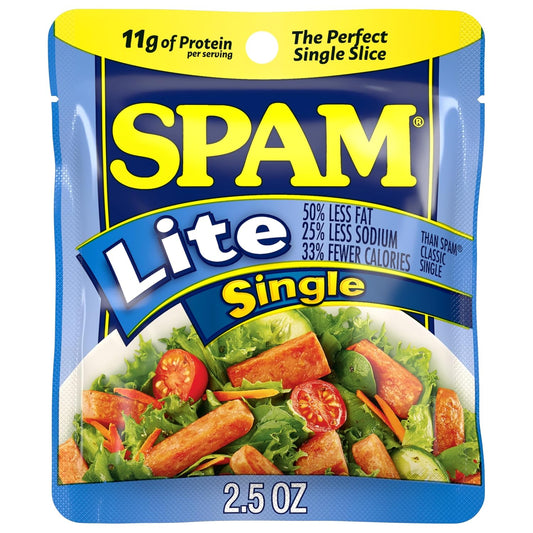 SPAM-Lite-Single-Pouch,-2.5-Ounce-(12-Pack)-|-Fully-Cooked-Pork,-0g-773
