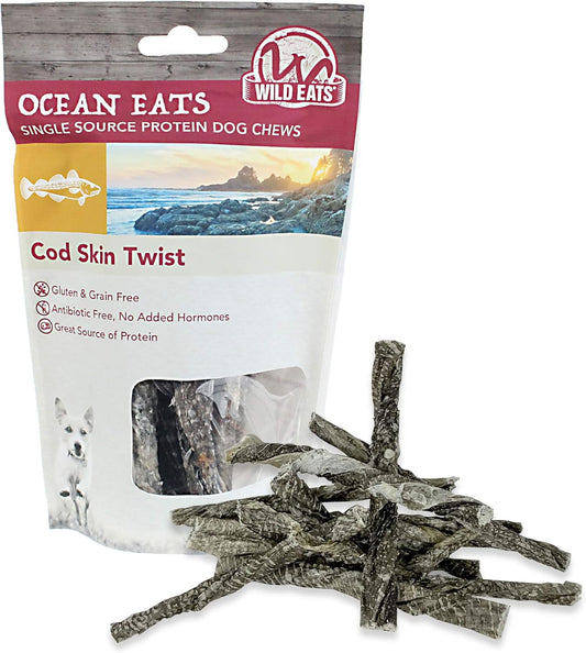 Wild-Eats-Cod-Skin-Twists-2-oz.---Dog-Treats,-Chews-Snacks-453