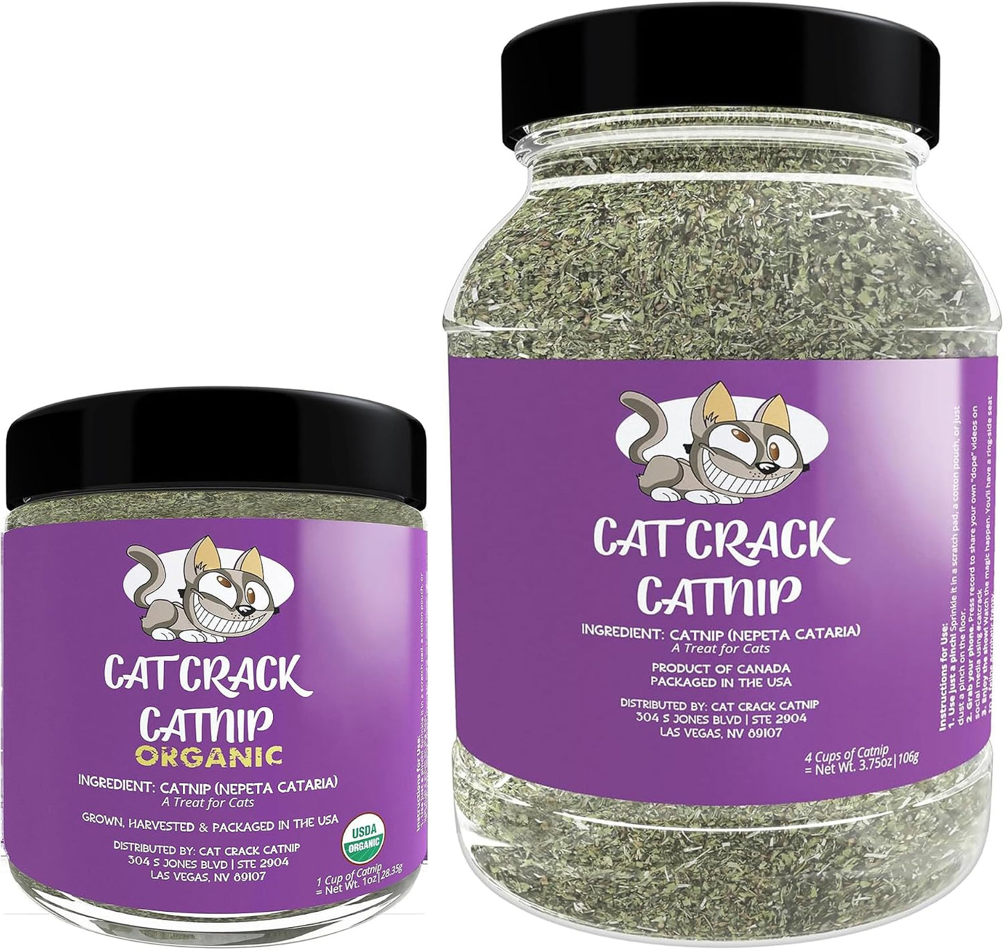 Cat-Crack-Organic-Catnip-1-Cup-and-4-Cups-Bundle,-Premium-Safe-Nip-Blend,-121