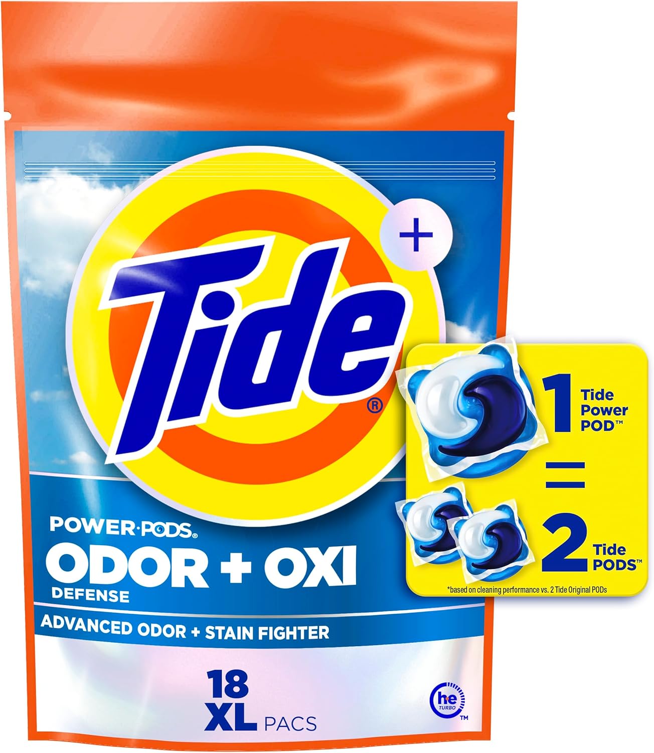 Tide-Odor-Defense-+-Oxi-Laundry-Detergent-Pacs,-Original-Scent,-18-Count,-1552