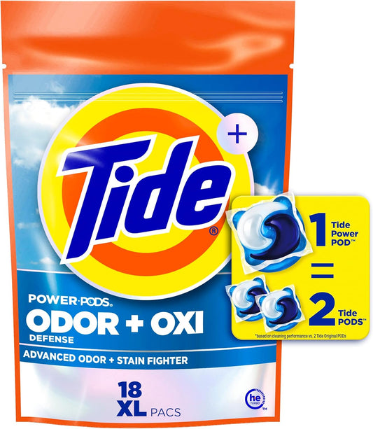 Tide-Odor-Defense-+-Oxi-Laundry-Detergent-Pacs,-Original-Scent,-18-Count,-1552