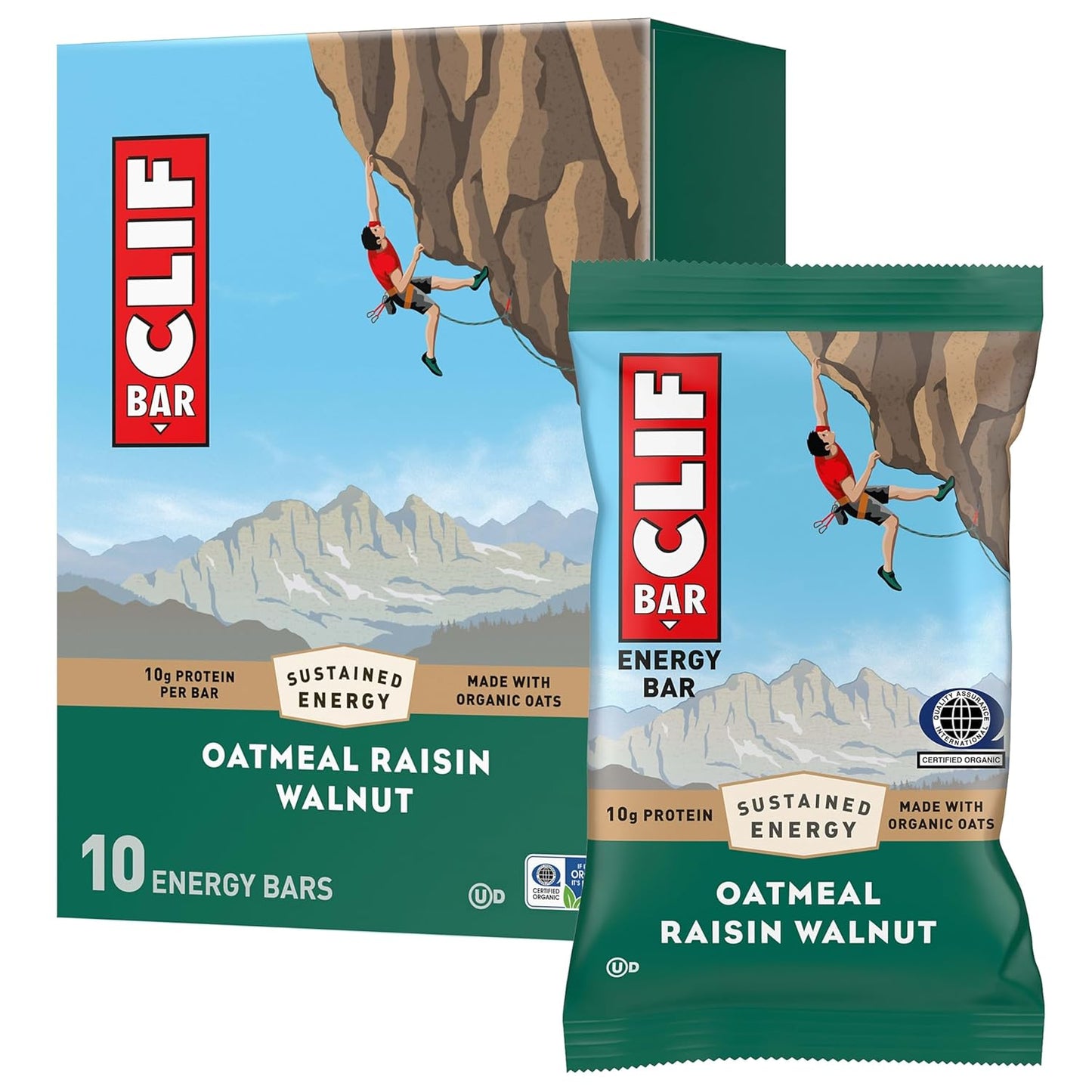 CLIF-BAR-Protein-Energy-Bars,-Oatmeal-Raisin-Walnut,-10ct-|-10g--Protein,-Made-with-Oats,-2323