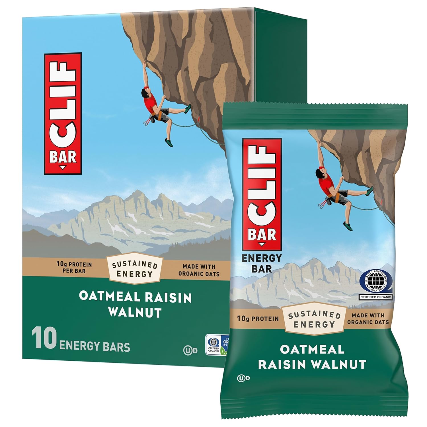 CLIF-BAR-Protein-Energy-Bars,-Oatmeal-Raisin-Walnut,-10ct-|-10g--Protein,-Made-with-Oats,-2323