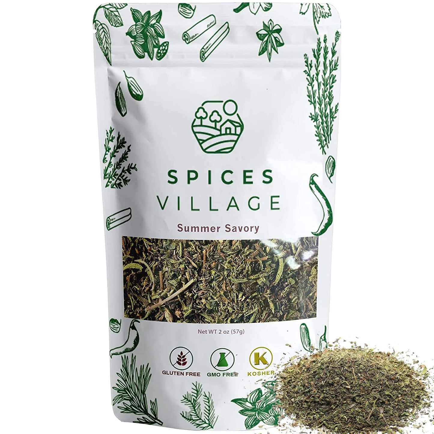 SPICES-VILLAGE-Dried-Savory,-Summer-Savory-Spice,-Savory-Herb,-2-oz,-Pure-885