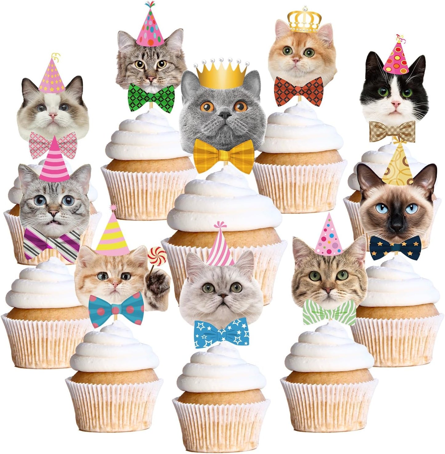 Wxiben-Cat-Birthday-Party-Decorations---40PCS-Cupcake-Toppers,-Cake-Decor-Supplies-Kitten-Birthday,-127
