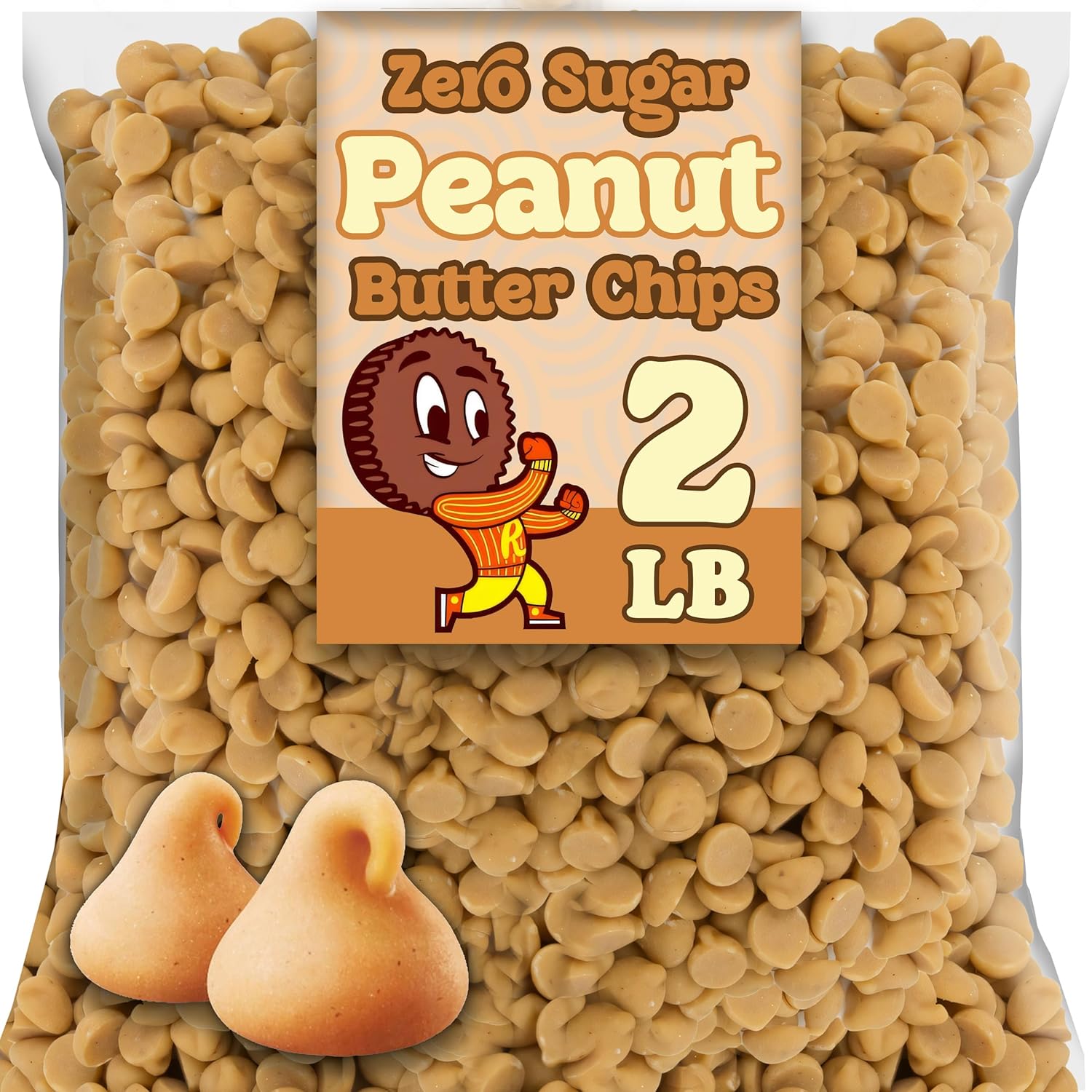 Reeces-Sugar-Free-Peanut-Butter-Baking-Chips,-2-Lbs-Bulk-Zero-Sugar-Butter-Smooth-1393