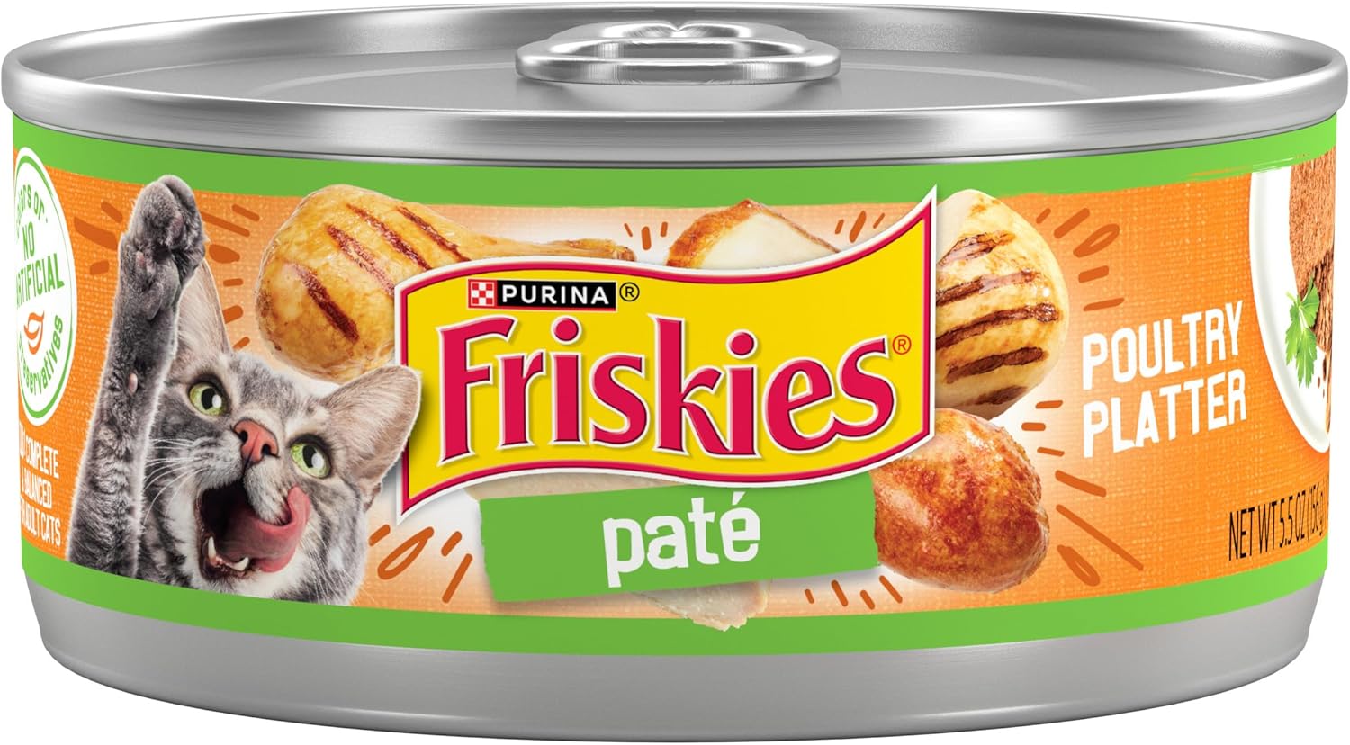 Purina-Friskies-Wet-Cat-Food-Pate,-Poultry-Platter---(Pack-of-5.5-Cans--1875