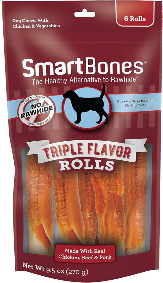 SmartBones-Triple-Flavor-Rolls-6-Count,-Rawhide-Free-Chews-for-Dogs-----266