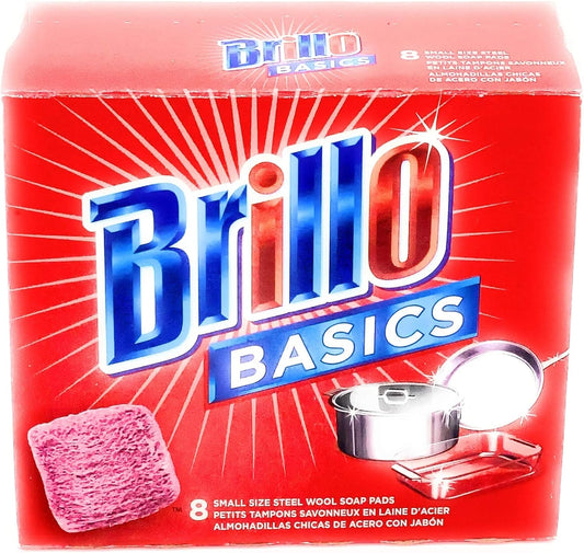 Brillo-Basics-Steel-Wool-Scrub-Pads,-8-ct.-Box-----3859