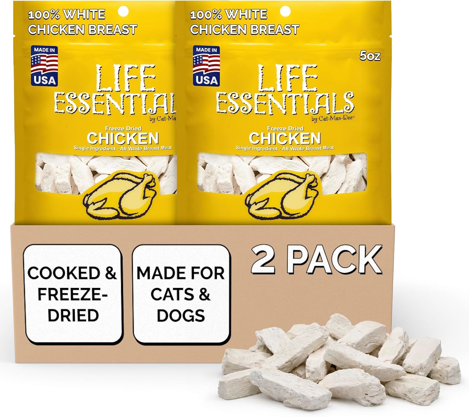 Life-Essentials-by-Cat-Man-Doo-Freeze-Dried-Chicken-Dog-&-Cat-Treats,-Single-1872