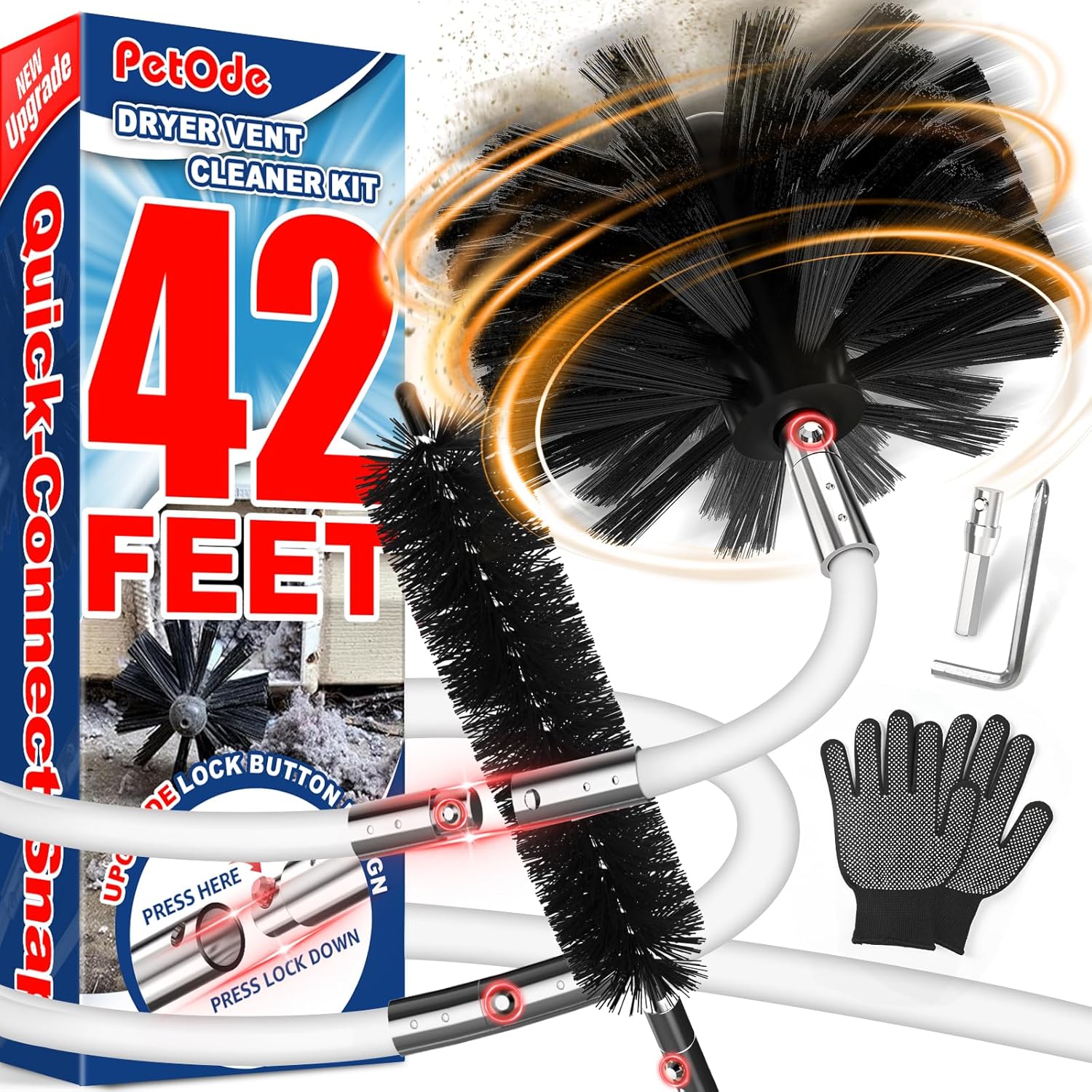 PetOde-42-Feet-Dryer-Vent-Cleaner-Kit,-Lint-Remover?Upgraded-Flexible-Quick-Snap-Brush-with-292