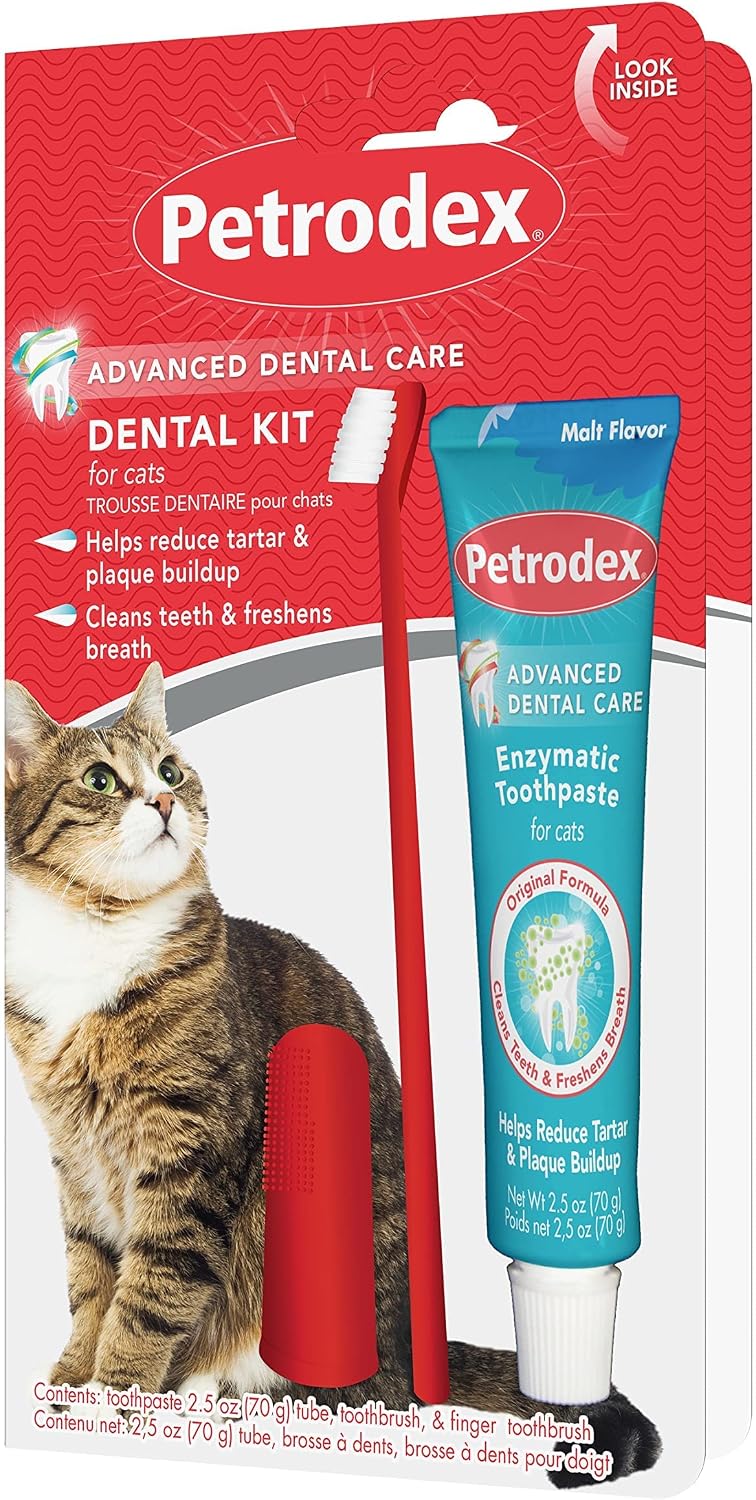 Petrodex-Dental-Care-Kit-for-Cats,-Cat-Toothbrush-and-Toothpaste,-Cleans-Teeth-and-1678