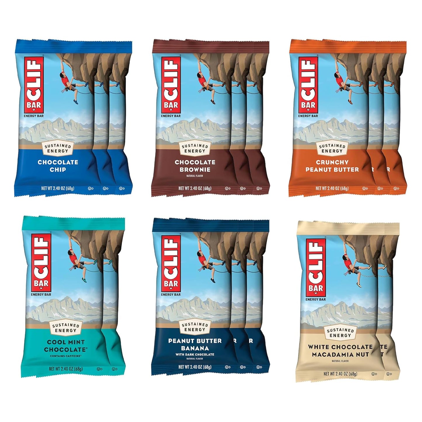CLIF-BAR-Protein-Energy-Bars,-Variety-Pack,-6-Flavors,-16ct-|--9-11g-Protein,-Made-Organic-2347