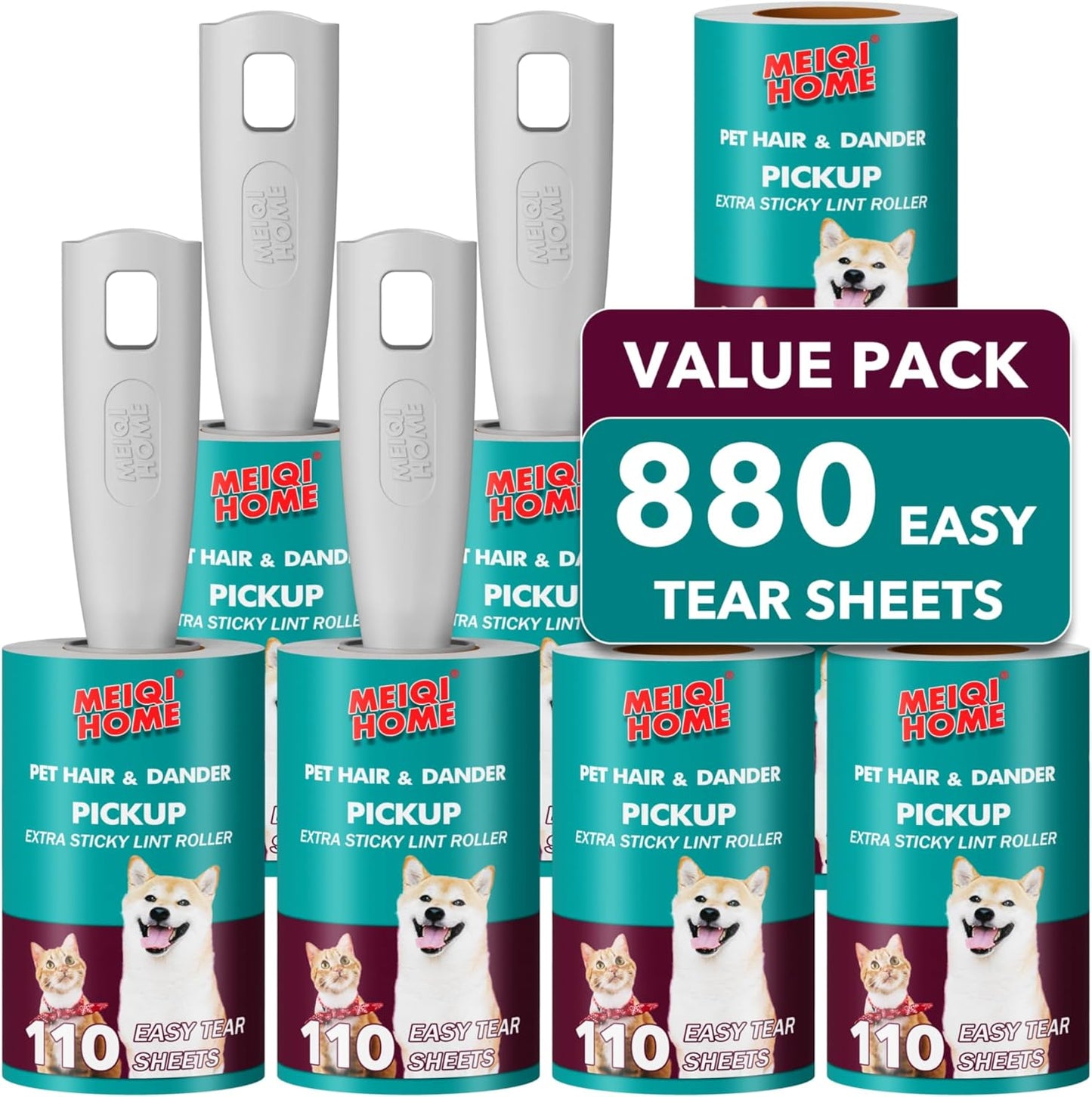 Lint-Rollers-for-Pet-Hair-Extra-Sticky,-880-Sheets-Mega-2805