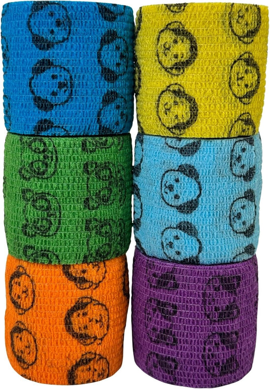 Dog-Bandage-Wrap,-6-Rolls-2"-x-5-yd-Animals-Print-Pet-Tape-332