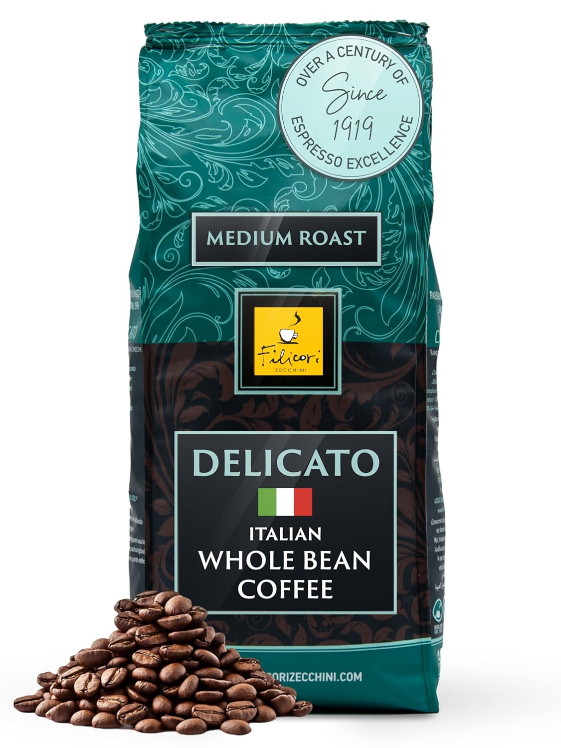 Grano-de-café-integral-expreso-italiano-tostado-medio-oscuro---DELICATO-Filicori1880