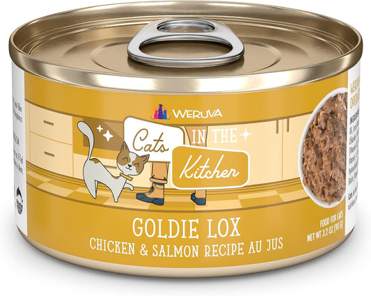 Weruva-Cats-in-The-Kitchen,-Goldie-Lox-with-Chicken-&-Salmon-Jus-Food,-Can601