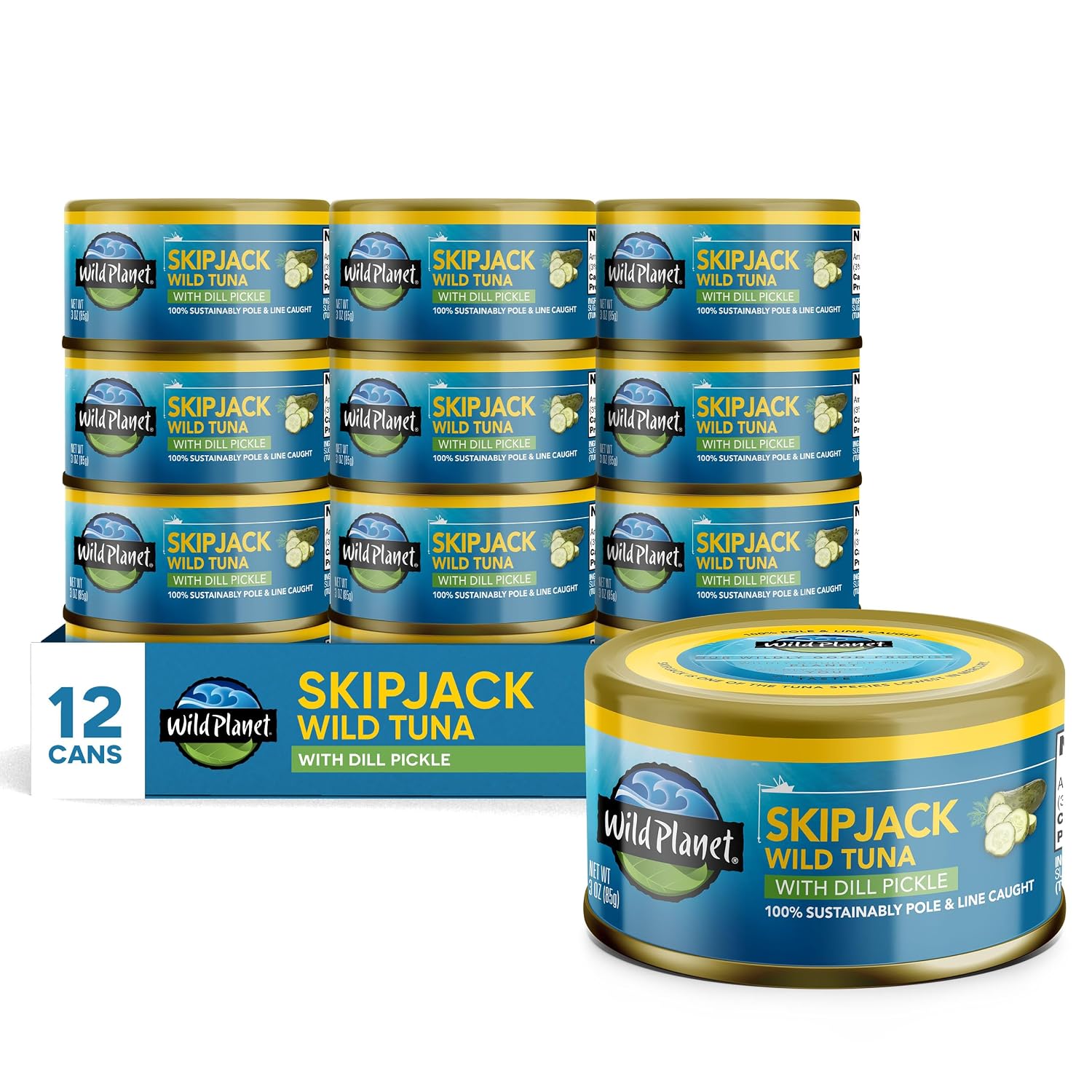 Wild-Planet-Wild-Skipjack-Tuna-with-Dill-Pickle-Tinned-Fish,-Canned-Tuna,-Sustainably-327