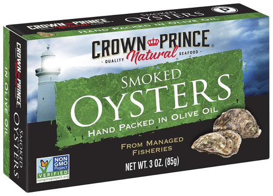 Crown-Prince-Natural-Smoked-Oysters-in-Pure-Olive-Oil,-3-Ounce-Cans-(Pack-of-667