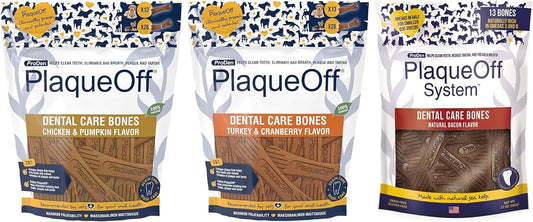 ProDen-PlaqueOff-3-Flavor-Dental-Bone-Dog-Treat-Bundle:-Chicken-&-Turkey-808