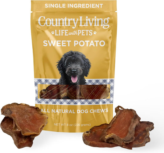 Country-Living-Sweet-Potato-Chips-Dog-Treats-–-8oz-Bag-–-1-Natural,-125