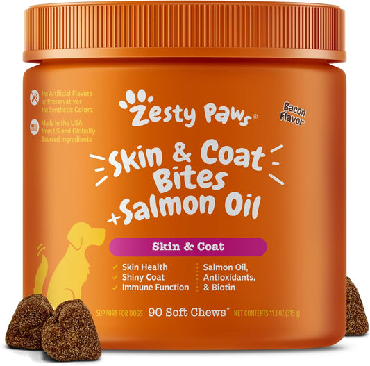 Zesty-Paws-Salmon-Oil-for-Dogs-Skin-and-Coat,-Omega-3-Oil-7