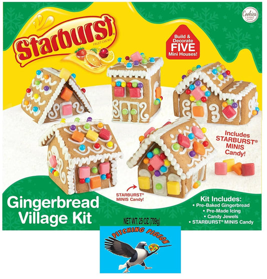 Starburst-Gingerbread-Christmas-Holiday-Cookie-Village-Kit-4135