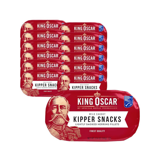 King-Oscar-Kipper-Snacks,-3.54-Ounce-Cans-(Pack-of-12),-Lightly-Smoked-Herring-797