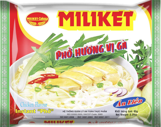 Miliket-Colusa-Vietnam-Instant-Rice-Noodles---Pho-instantáneo-sabor-pollo--(paquete-174